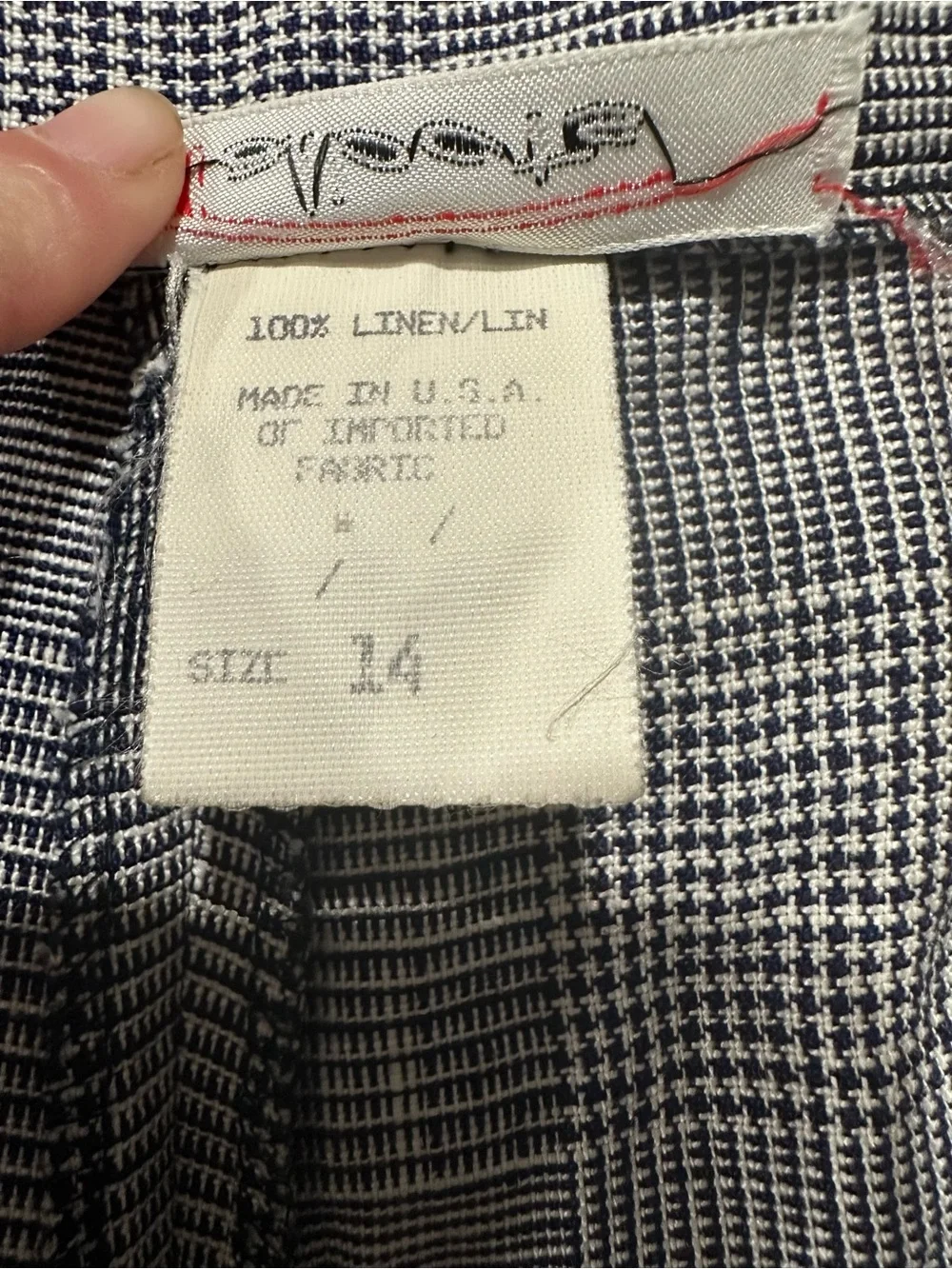 Vintage Talbots 100% Linen Glen Plaid Bermuda Shorts Women’s 10